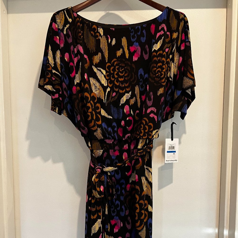 Kensie Blouson Wrap Floral Dress Women's XL